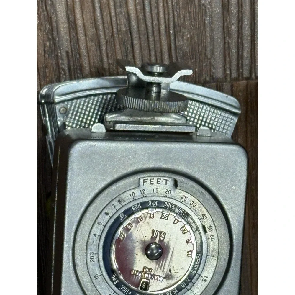Vintage Hermes Exposure Rangefinder Fan CombiMeter IIa LOOK Japan + Leather Case